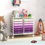 12 Drawers Rolling Storage Cart for Home and Office