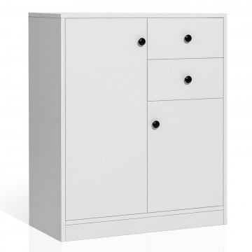 2-Door Free-standing Kitchen Sideboard with Adjustable Shelves