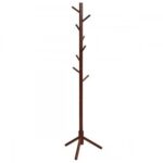 2 Heights Wooden Coat Rack with 8 Hooks