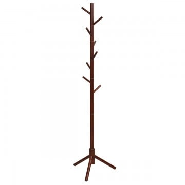 2 Heights Wooden Coat Rack with 8 Hooks