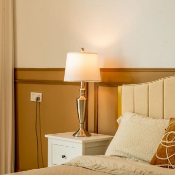 3 Piece Lamp with Set Modern Floor Lamp and 2 Table Lamps