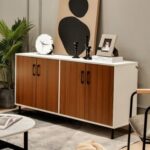 4-Door Kitchen Buffet Sideboard for Dining Room and Kitchen