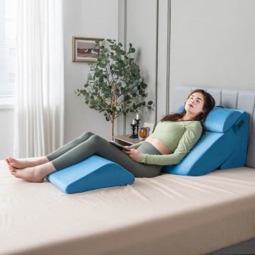 4 Pieces Orthopedic Bed Wedge Pillow Set for Pain Relief