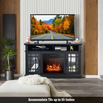 48 Inch Fireplace TV Stand with 18 Inch Fireplace Insert for TVs up to 55 Inch 48 Inch Fireplace TV Stand with 18 Inch Fireplace Insert for TVs up to 55 Inch
