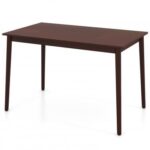 48 Inches Mid Century Dining Table for 4 with Rubber Wood Legs