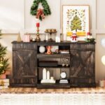 58 Inches TV stand for TVs up to 65 Inches with 20 Color Led Lights