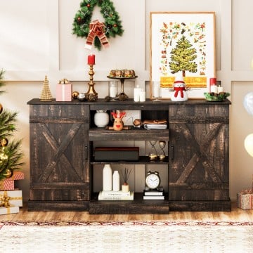 58 Inches TV stand for TVs up to 65 Inches with 20 Color Led Lights