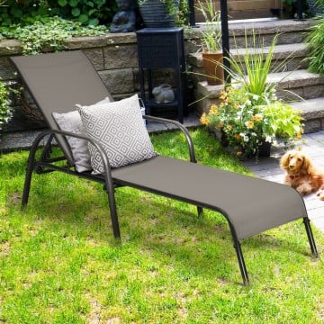 Adjustable Patio Chaise Folding Lounge Chair with Backrest Adjustable Patio Chaise Folding Lounge Chair with Backrest