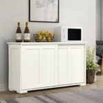 Antique Stackable Kitchen Storage Sideboard with Height Adjustable Shelf
