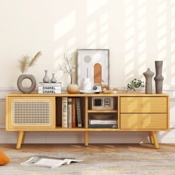 Bamboo TV Stand for TV up to 65 Inch Bamboo TV Stand for TV up to 65 Inch