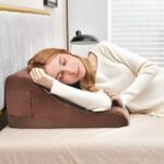 Bed Wedge Pillow with Tablet Pillow Stand and Side Pockets