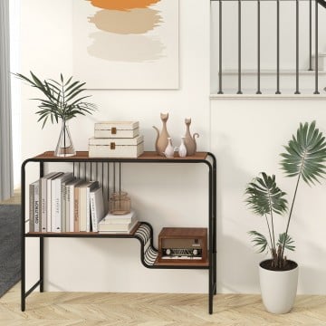 Console Table with Storage Shelf and Metal Frame for Living Room Console Table with Storage Shelf and Metal Frame for Living Room