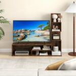 Cube TV Stand for TVs up to 50 Inch Media Console Table with Storage Shelves
