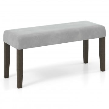End of Bed Bench with Padded Seat and Solid Wood Legs