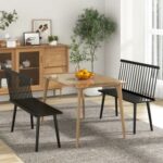 Entryway Bench for 2 with Spindle Back for Kitchen Dining Room and Hallway