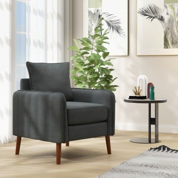 Fabric Upholstered Sofa Chair with Removable Back and Seat Cushions