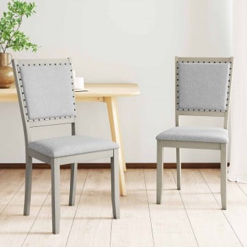 Farmhouse Dining Chair Set of 2 Fabric Upholstered Kitchen Chairs Farmhouse Dining Chair Set of 2 Fabric Upholstered Kitchen Chairs