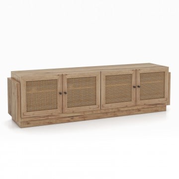 Farmhouse TV Stand for TVs up to 75 Inches with 2 Cabinets Farmhouse TV Stand for TVs up to 75 Inches with 2 Cabinets
