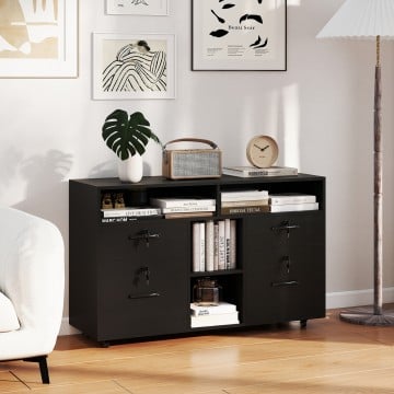 File Cabinet with Lock Mobile Lateral Filing Storage Organizer Modern Rolling Printer Stand File Cabinet with Lock Mobile Lateral Filing Storage Organizer Modern Rolling Printer Stand