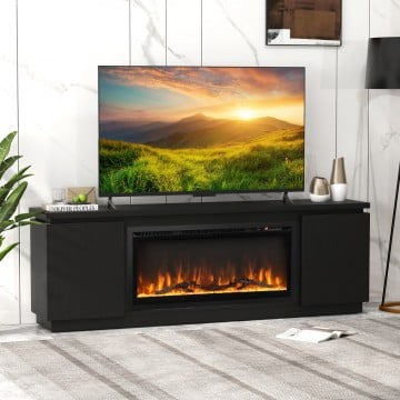 Fireplace TV Stand for TVs up to 80 Inch with 3 Adjustable Shelves Fireplace TV Stand for TVs up to 80 Inch with 3 Adjustable Shelves