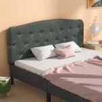 Full Size Faux Linen Upholstered Headboard with Adjustable Heights