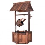Garden Wooden Wishing Water Fountain with Pump