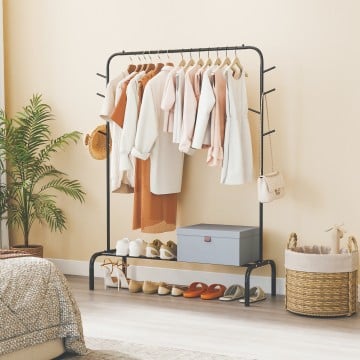 Heavy Duty Clothes Rack 50-Inch Wide Metal Garment Wardrobe Rack