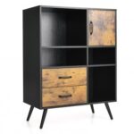 Industrial Buffet Sideboard Kitchen Cupboard with Cubbies Drawers