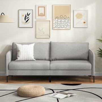 Modern 76 Inch Loveseat Sofa Couch for Apartment Dorm with Metal Legs