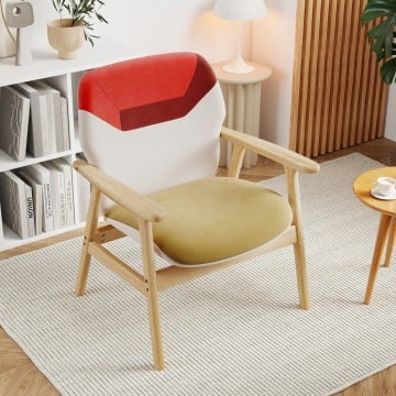 Modern Accent Chair Upholstered Side Armchair with Spacious Backrest