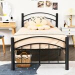 Modern Platform Bed with Headboard and Footboard
