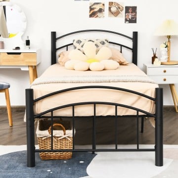 Modern Platform Bed with Headboard and Footboard