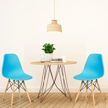 Modern Set of 2 Mid-Century DSW Dining Side Chair