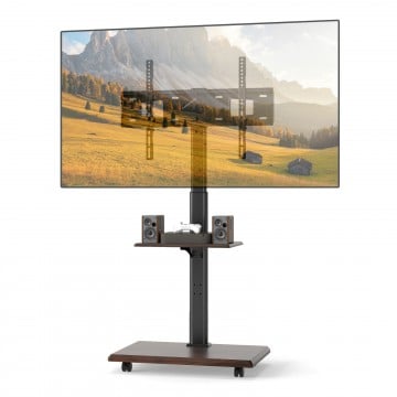 Rolling TV Stand on Wheels Mobile TV Cart for 32-75 Inch TVs Portable AV Cart Rolling TV Stand on Wheels Mobile TV Cart for 32-75 Inch TVs Portable AV Cart