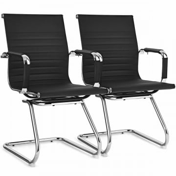 Set of 2 Heavy Duty Conference Chair with Protective Arm Sleeves Set of 2 Heavy Duty Conference Chair with Protective Arm Sleeves