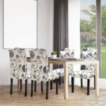 Set of 2 Modern Tufted Dining Chairs with Padded Seat