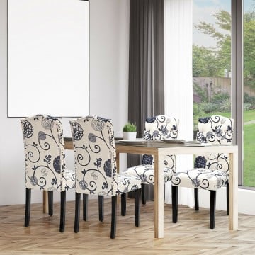 Set of 2 Modern Tufted Dining Chairs with Padded Seat