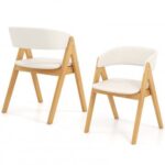 Set of 2 Soft Padded Accent Armchairs for Dining Room