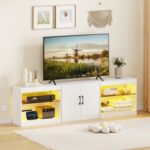 TV Stand for TVs up to 85 Inches LED Entertainment Center with Power Outlets