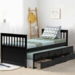 Twin Captains Bed with Trundle and 3 Storage Drawers