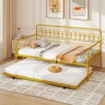 Twin Daybed with Curved Backrest and Armrests