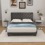 Twin/Full/Queen Size Upholstered Platform Bed