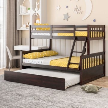 Twin Over Full Convertible Bunk Bed with Twin Trundle Twin Over Full Convertible Bunk Bed with Twin Trundle