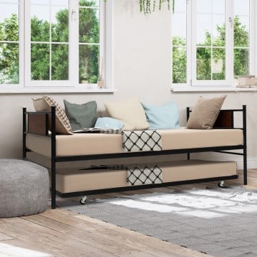 Twin Size 2-In-1 Daybed Frame with Pullout Trundle Twin Size 2-In-1 Daybed Frame with Pullout Trundle