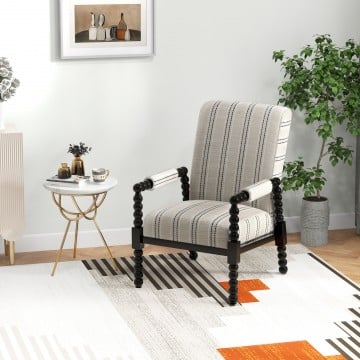 Upholstered Accent Chair with Rubber Wood Frame for Living Room Upholstered Accent Chair with Rubber Wood Frame for Living Room