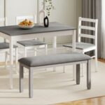 Upholstered Bedroom Bench with Padded Seat and Solid Wood Legs